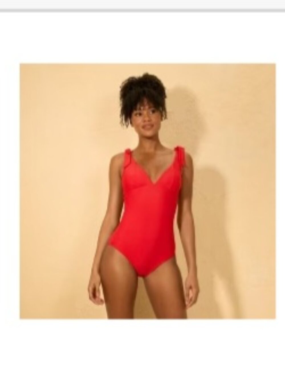 NEW Bright Red Tie Shoulder Shade and Shore Swimsuit